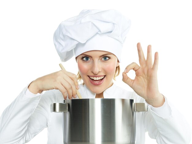 Uśmiechnięty kucharz